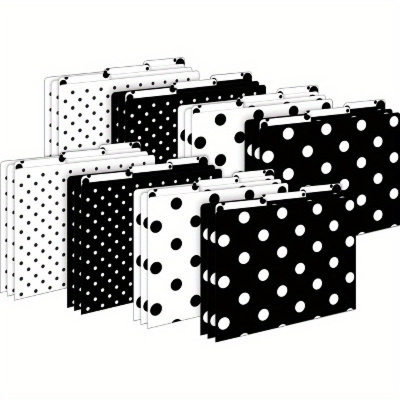 24pk Black and White Letter-Size File Folders Multi-Design