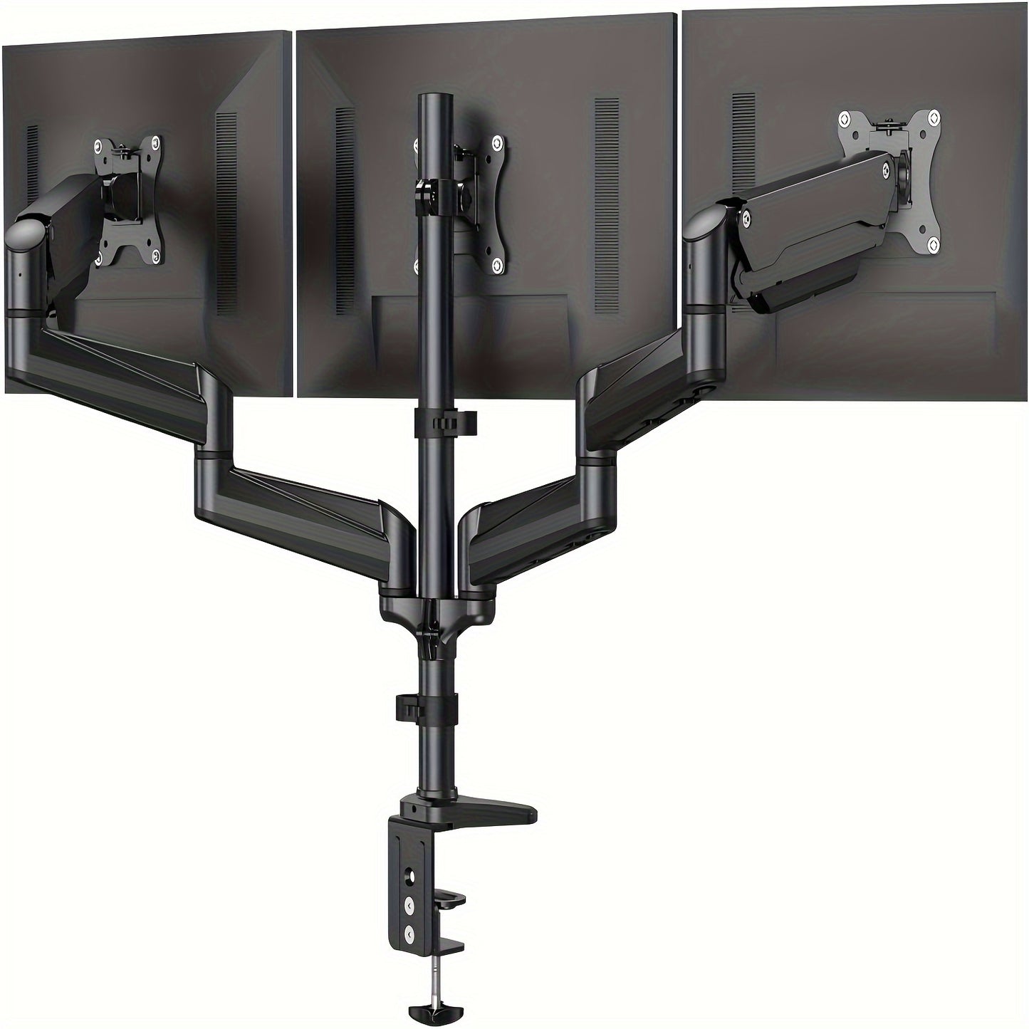 Triple Monitor Desk Mount - Holds 17in to 32in Screens