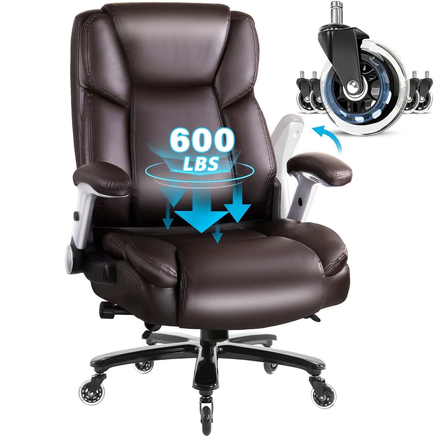 Silla de oficina grande y alta, resistente, 4 opciones de color