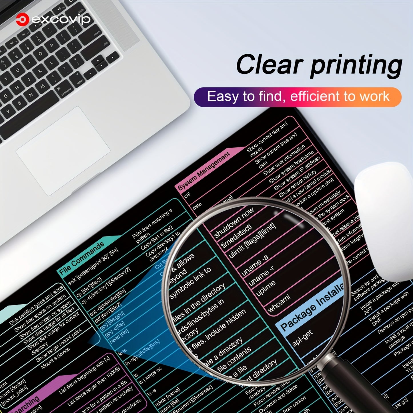 Grand sous-main antidérapant – Programmation Linux