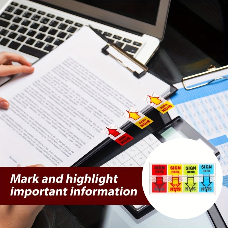 Self-Adhesive "Sign Here" Arrow Flags