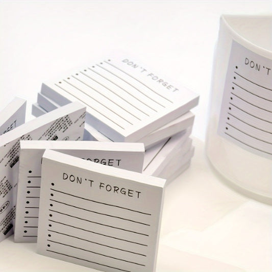 80 Sheets Sticky Memo Pads - 3 x 3in Lined Notepads