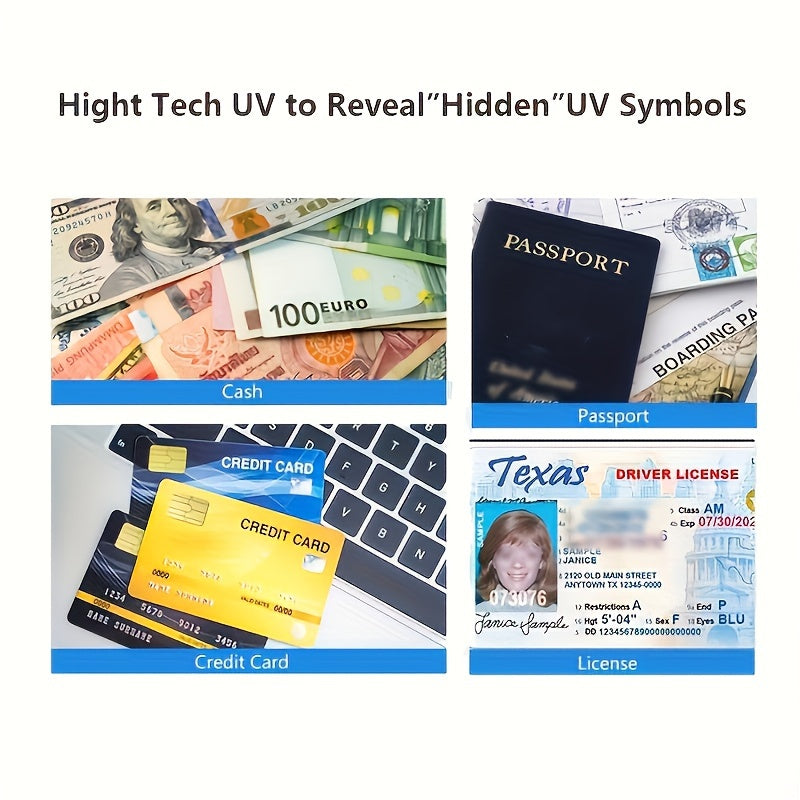 Multi Country Currency Detector w/ Purple Light