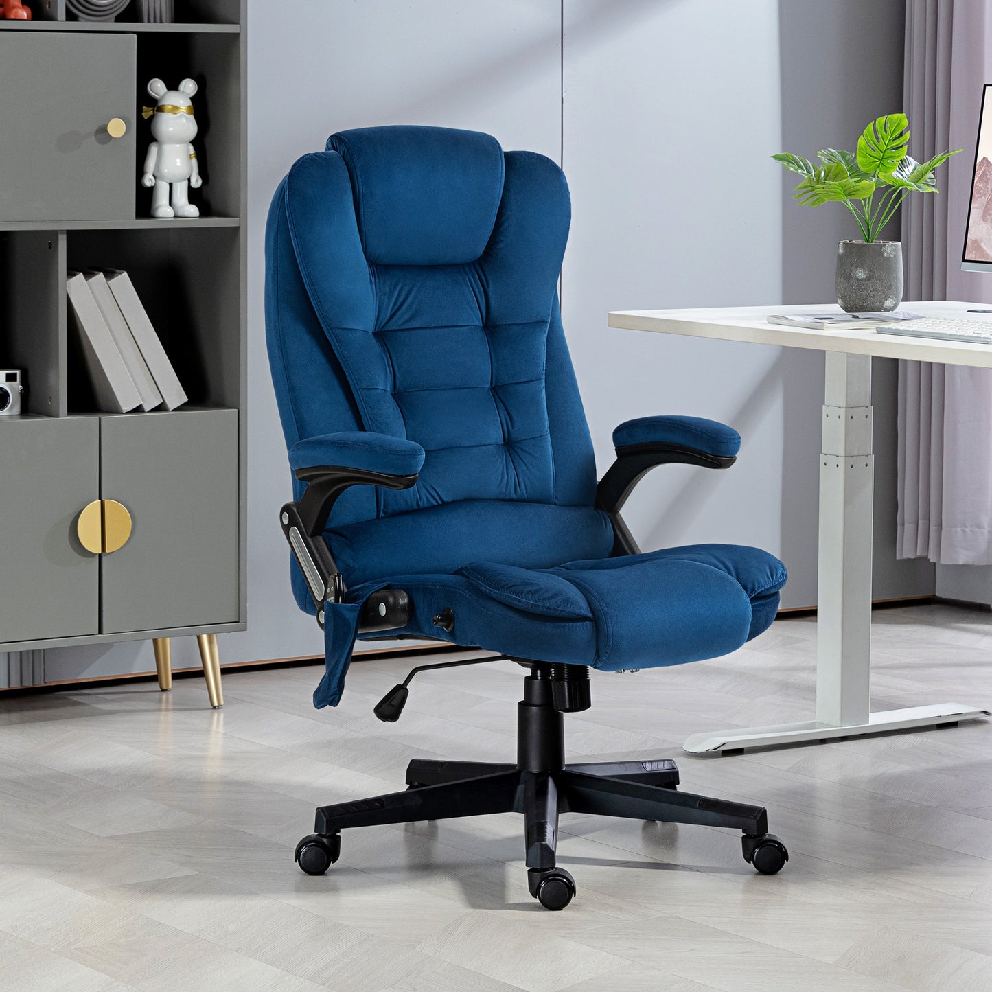 Silla de oficina ergonómica ejecutiva azul