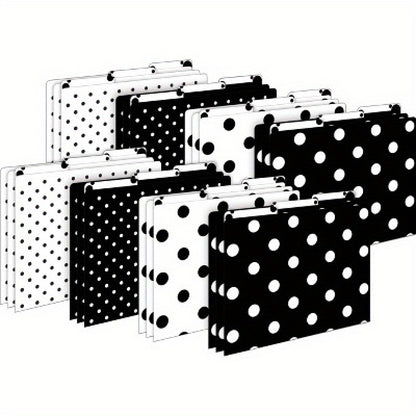 24pk Black and White Letter-Size File Folders Multi-Design