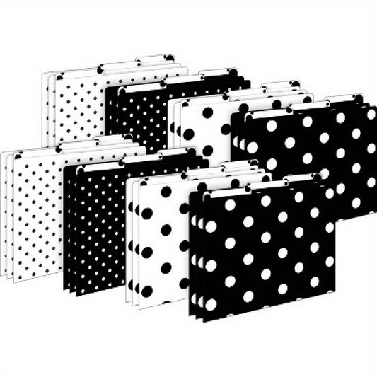 24pk Black and White Letter-Size File Folders Multi-Design