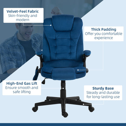 Silla de oficina ergonómica ejecutiva azul