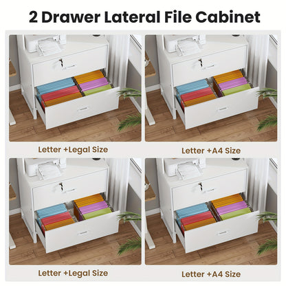 Classeur à 2 tiroirs avec serrure et station de charge