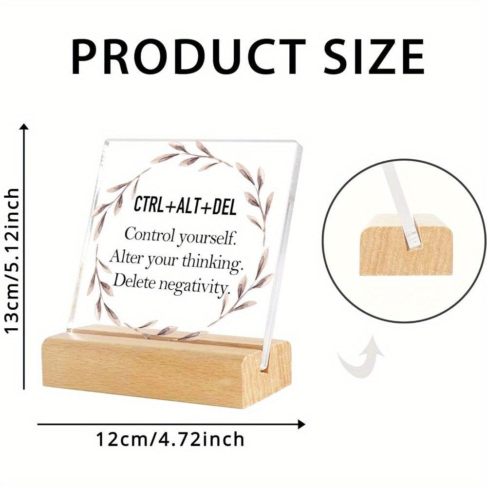 Ctrl, Alt, Supr - Soporte de escritorio motivacional acrílico 