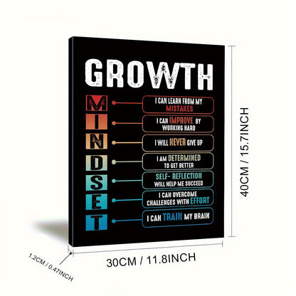 Arte en lienzo sobre mentalidad de crecimiento