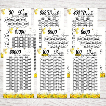 9 cartes de suivi pour économiser de l'argent 