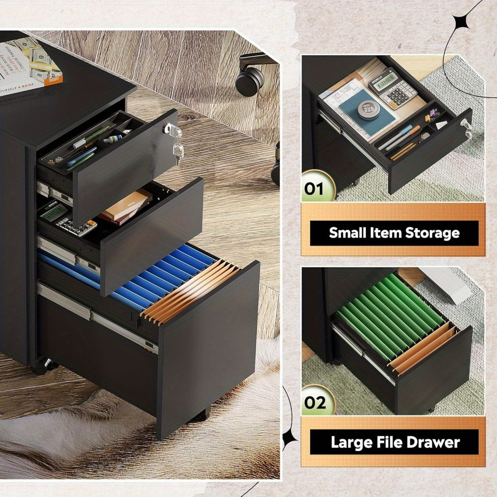 3 Drawer File Cabinet w/ Lock