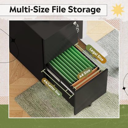 3 Drawer File Cabinet w/ Lock