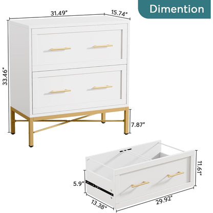 Classeur latéral à 2 tiroirs pour dossiers de format lettre, légal et A4