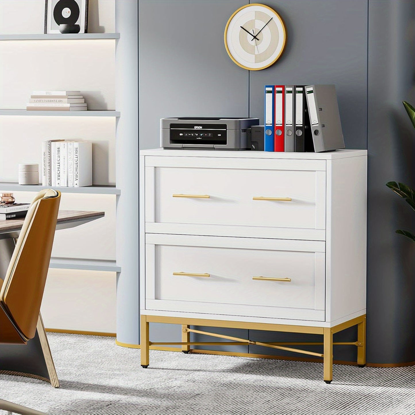 Classeur latéral à 2 tiroirs pour dossiers de format lettre, légal et A4