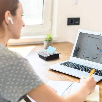 Glittery Clear Sticky Notes Dispenser  - 4 x 4in