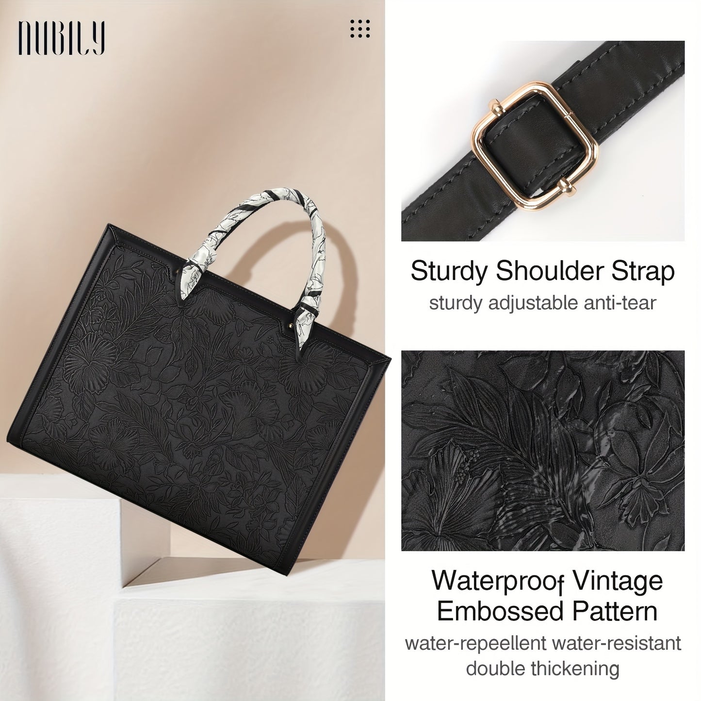 15.6" PU Leather Computer Tote