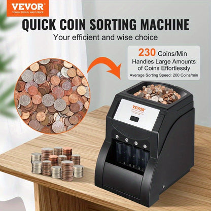 USD Coin Sorter - Includes Four Coin Tubes