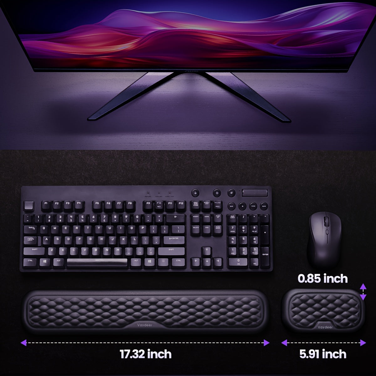 Ergonomic Wrist Support Rest for Keyboard and Mouse