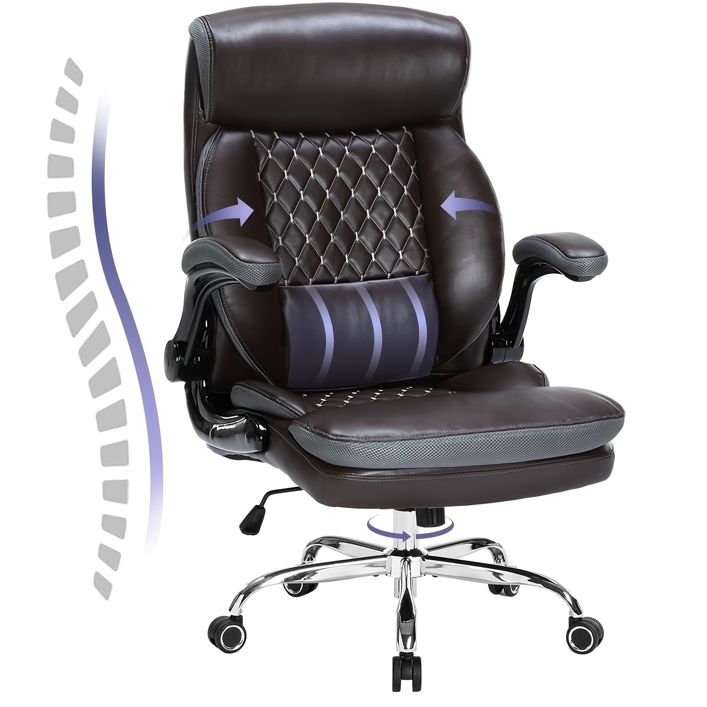 Silla de oficina ergonómica ejecutiva - 3 opciones de color