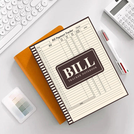 Cuaderno de gastos mensuales: planificador de presupuesto con espiral y listas de pagos 