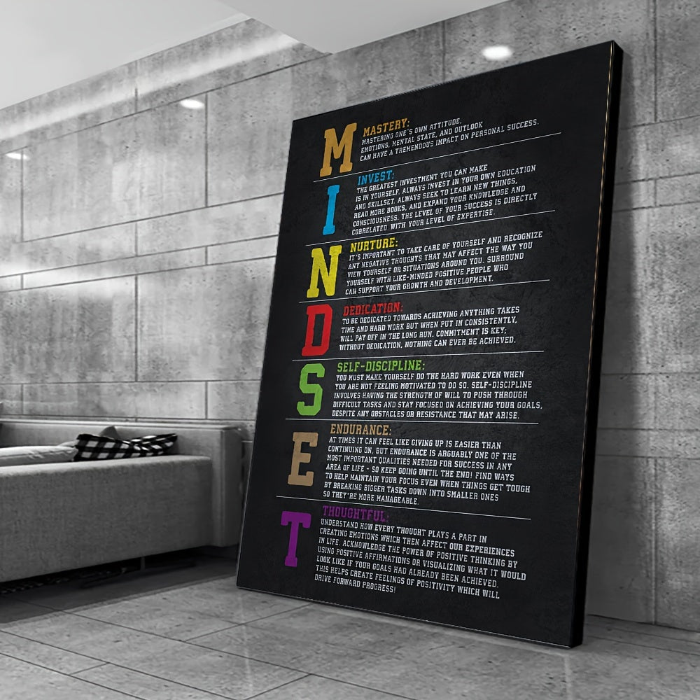 Arte en lienzo de mentalidad sin marco