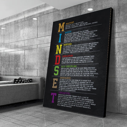 Arte en lienzo de mentalidad sin marco