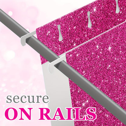 25pk Glittery Hanging File Folders w/ 1/5 Cut Adjustable Tab And 25 Plastic Tabs - 12 X 9.25in. -- 2 Colors