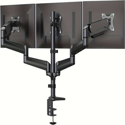 Triple Monitor Desk Mount - Holds 17in to 32in Screens