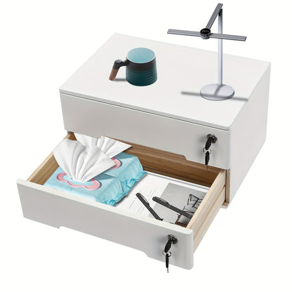 Desktop Filing Cabinet w/ Lockable Drawers