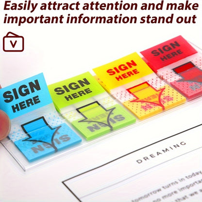 Self-Adhesive "Sign Here" Arrow Flags