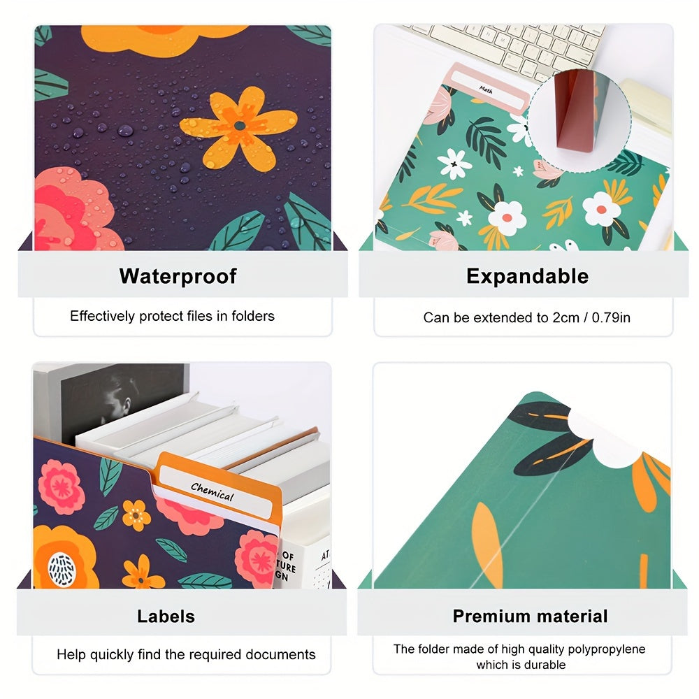 27pk 1/3-Cut Tab Letter-Size Decorative File Folders w/ Erasable Category Labels