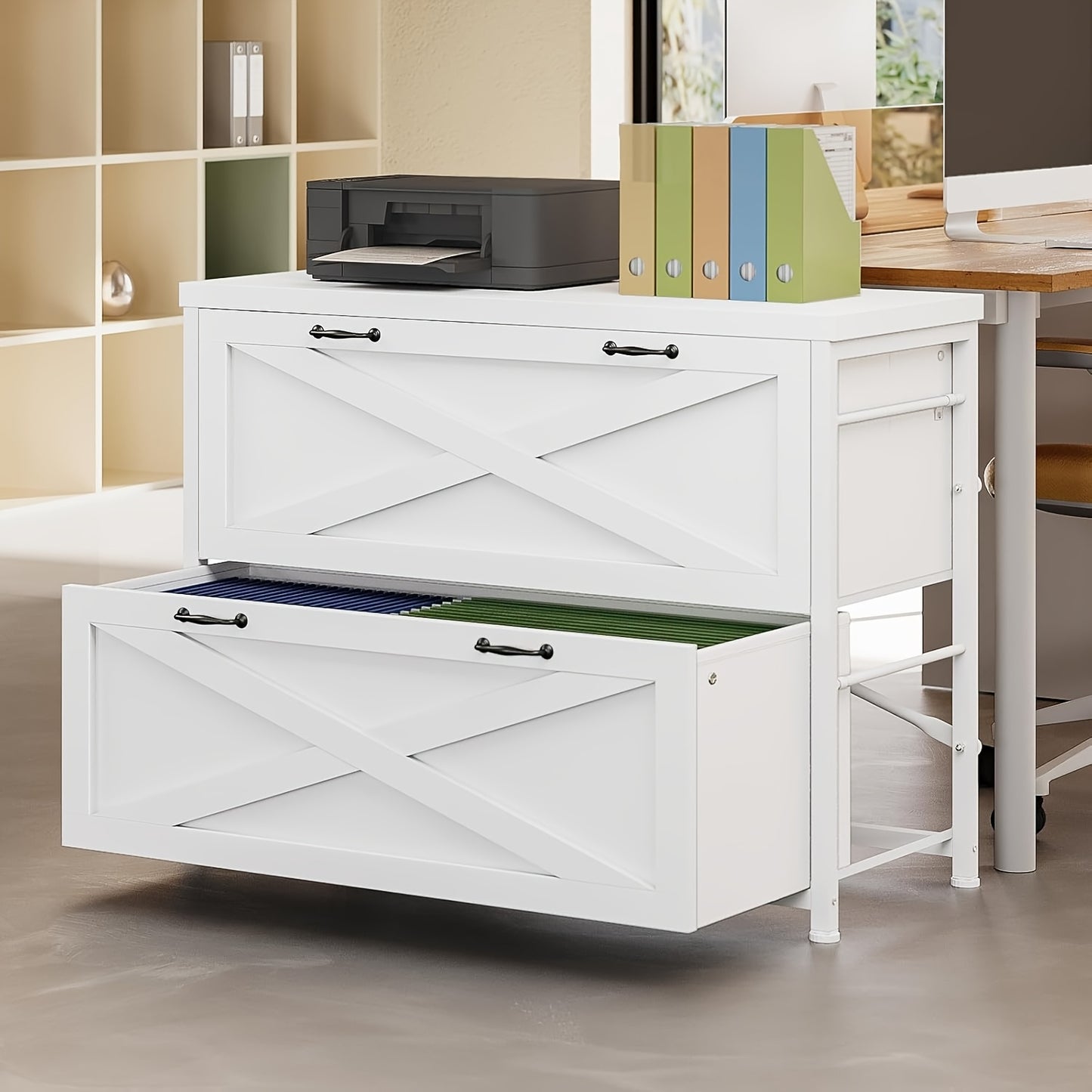 Classeur métallique à 2 tiroirs pour documents de format lettre, légal et A4