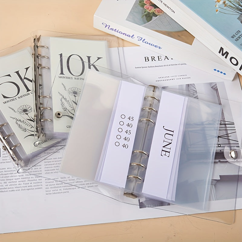 Ensemble de 3 classeurs pour défis d'économies avec enveloppes pour espèces - Organisateur de budget sur 12 mois pour objectifs d'épargne de 5 000 $, 10 000 $ et 25 000 $ 