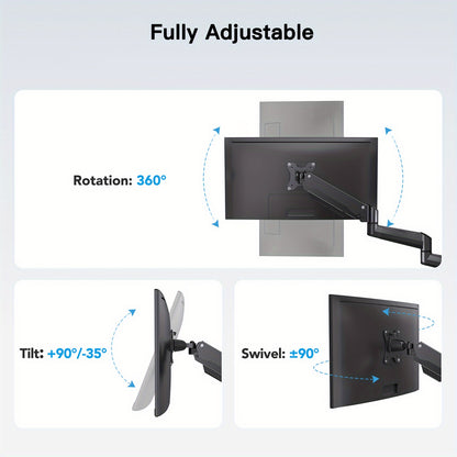 Triple Monitor Desk Mount - Holds 17in to 32in Screens