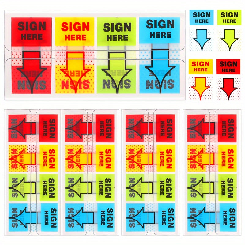 Self-Adhesive "Sign Here" Arrow Flags