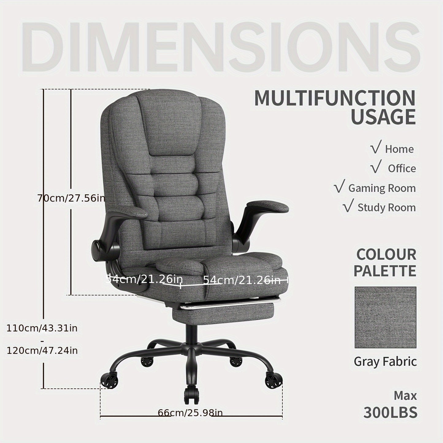 Silla ejecutiva ergonómica - 4 opciones de color 