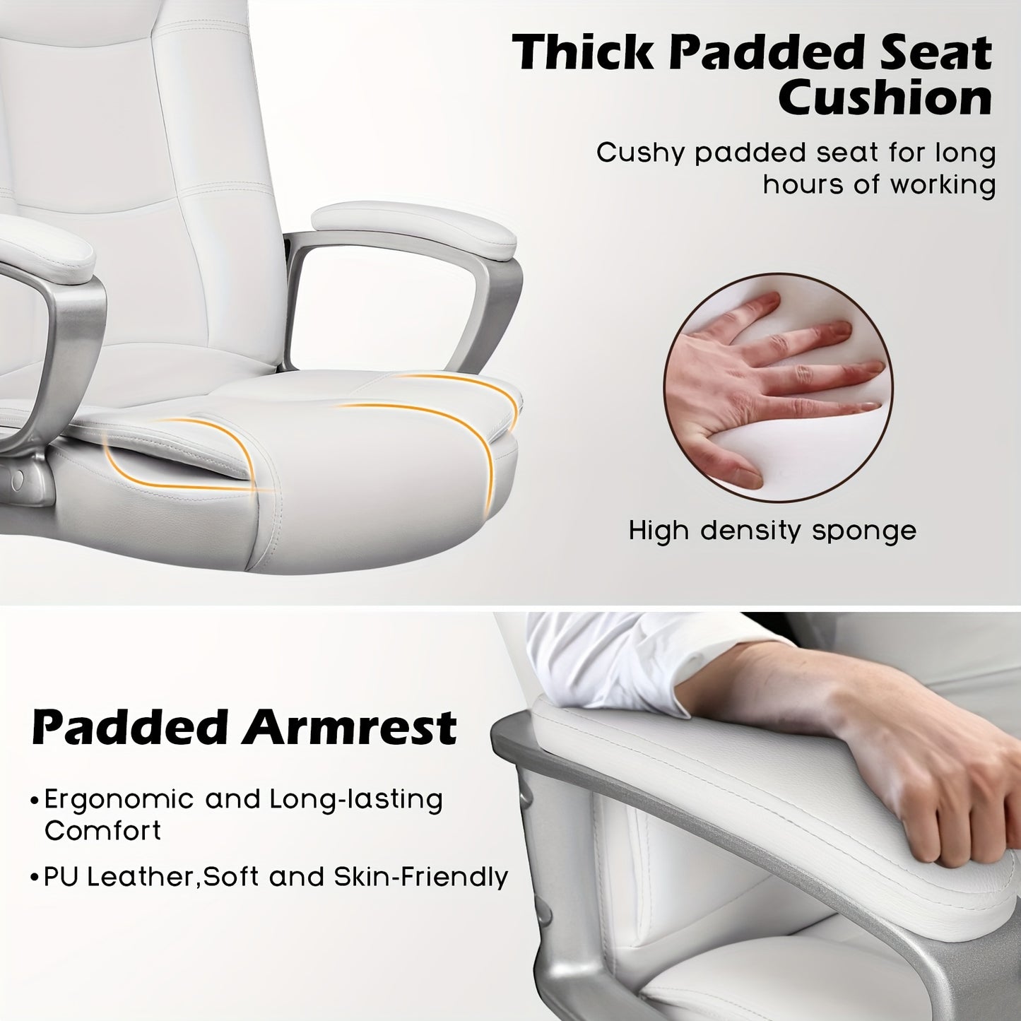 Silla ejecutiva grande y alta (soporta hasta 400 libras) - 4 opciones de color