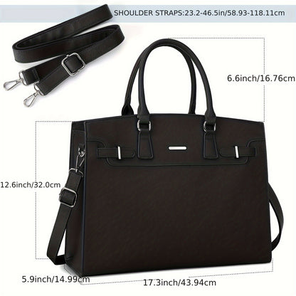 15.6" PU Leather Laptop Bag & Briefcase