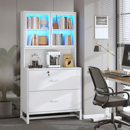 Classeur à 2 tiroirs avec serrure et station de charge