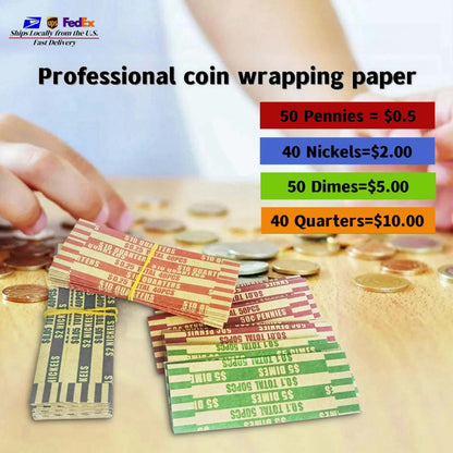 132pcs Coin Wrapping Paper - Flat