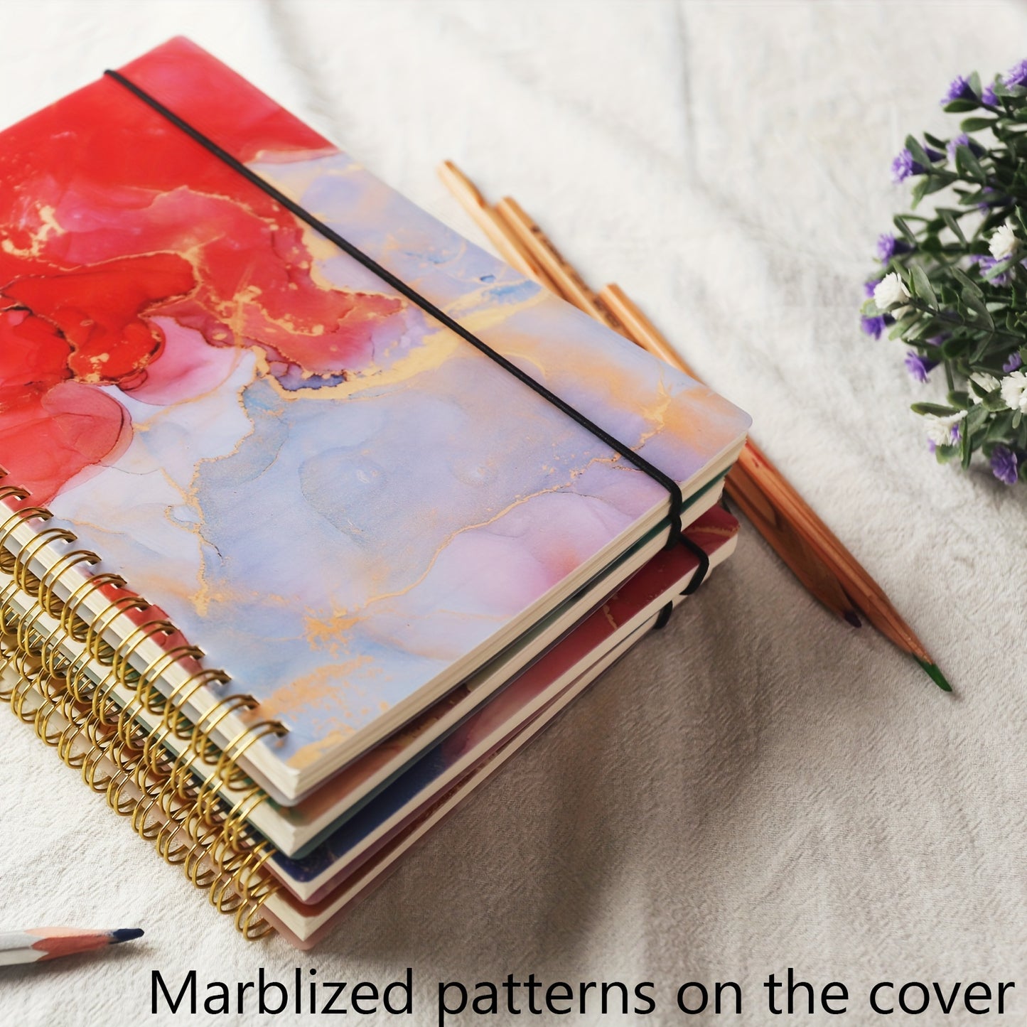 5pk Hardcover Spiral Notebook - 5 Colors Set