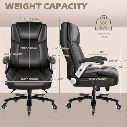 Chaise de bureau robuste, grande et haute - 4 options de couleurs