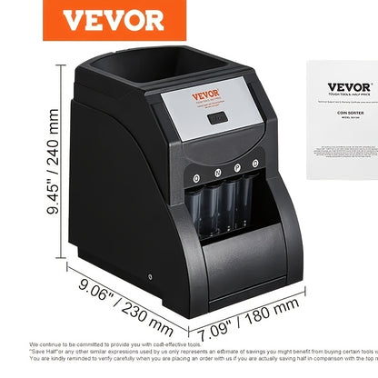 USD Coin Sorter - Includes Four Coin Tubes