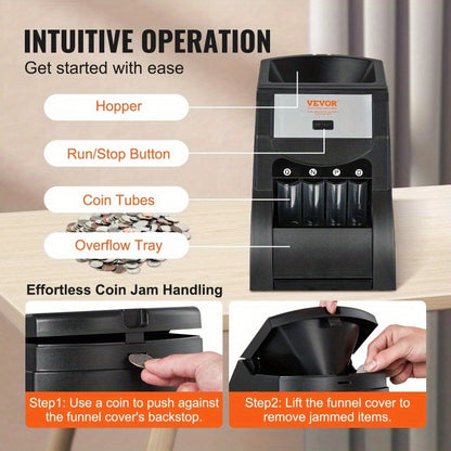 USD Coin Sorter - Includes Four Coin Tubes