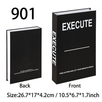 Juego de decoración de 3 piezas con estilo de libro motivacional 