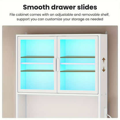 Classeur à 2 tiroirs avec serrure et station de charge