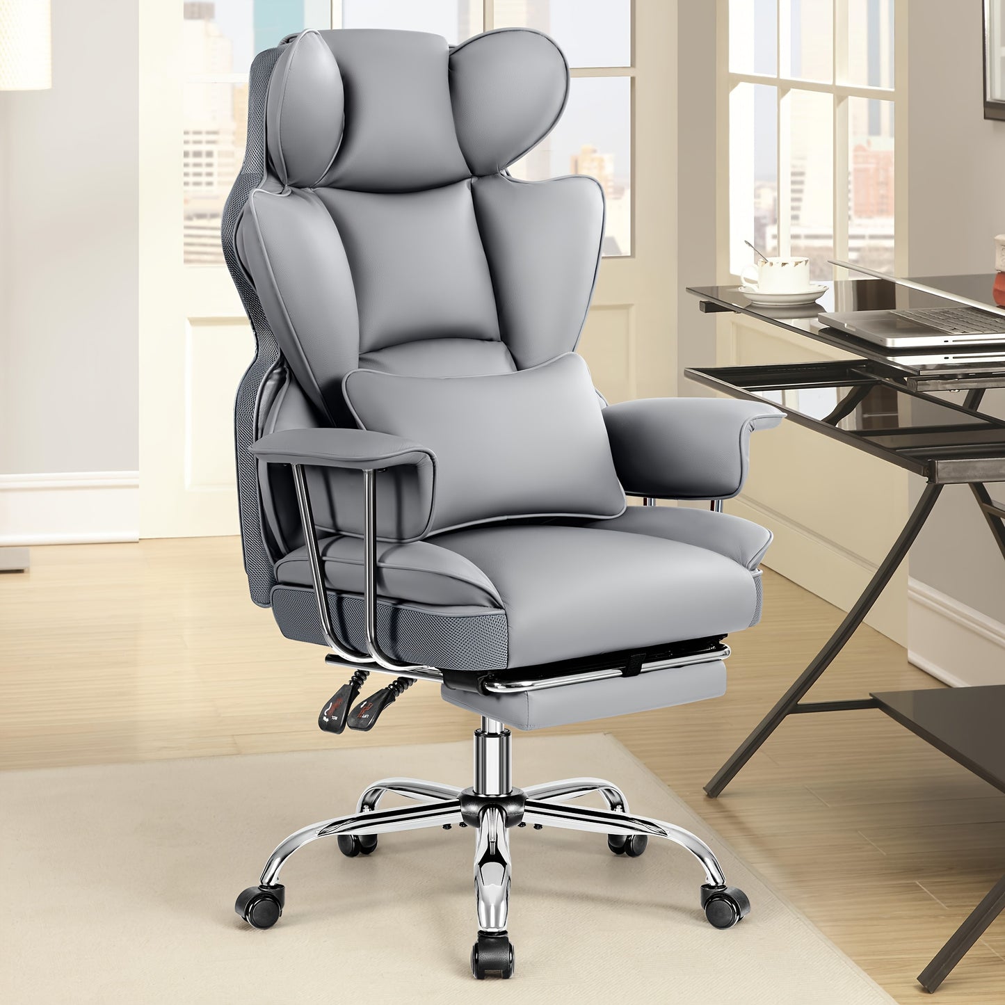 Fauteuil de direction ergonomique haut de gamme grande taille - 6 options de couleurs 