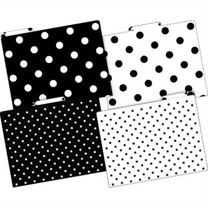 24pk Black and White Letter-Size File Folders Multi-Design