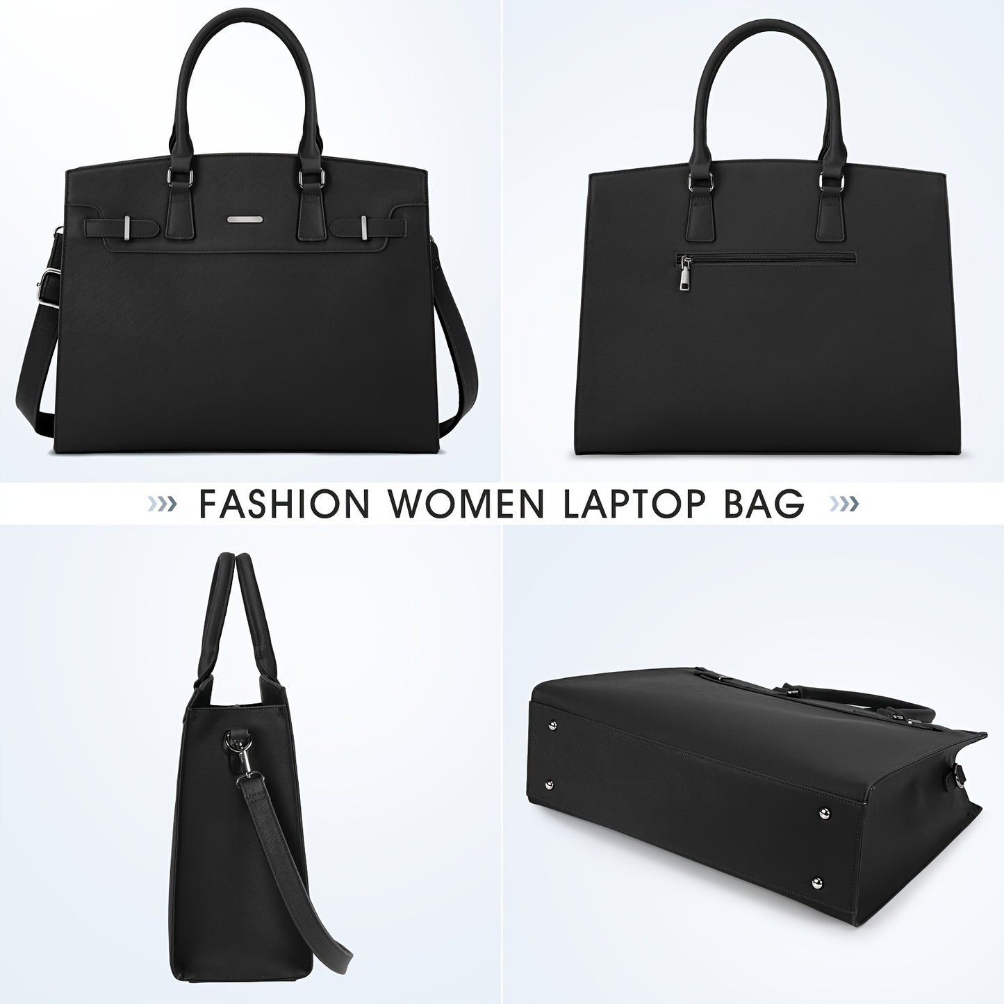 15.6" PU Leather Laptop Bag & Briefcase
